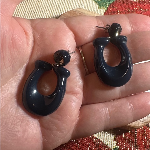 Coach Large Signature Enamel Earrings - Picture 7 of 9